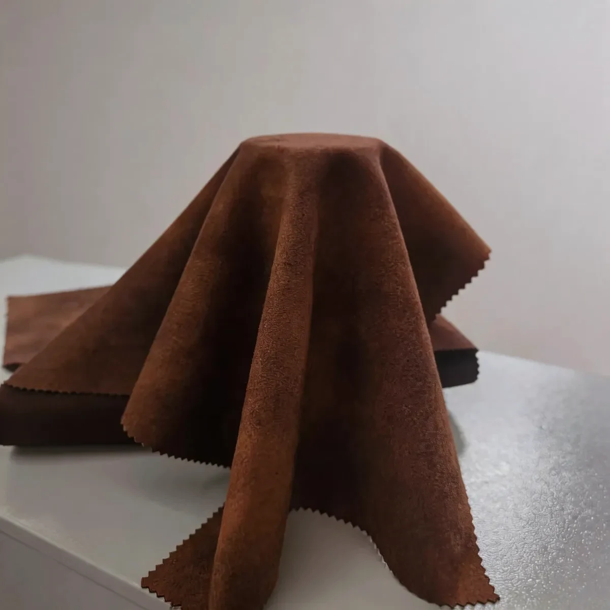 340 gsm brushed spacer polyester spandex fabric for trench coat, fabric detail (view 2)